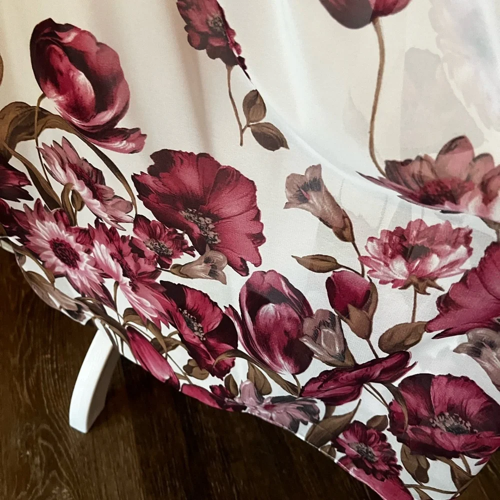 Dessy Collection Elegant Floral Halter Gown - Picture 3 of 9